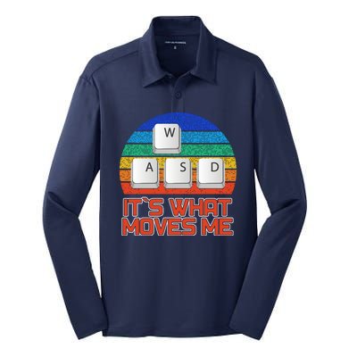 W A S D It's What Moves Me Gamer Silk Touch Performance Long Sleeve Polo