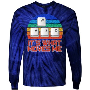 W A S D It's What Moves Me Gamer Tie-Dye Long Sleeve Shirt