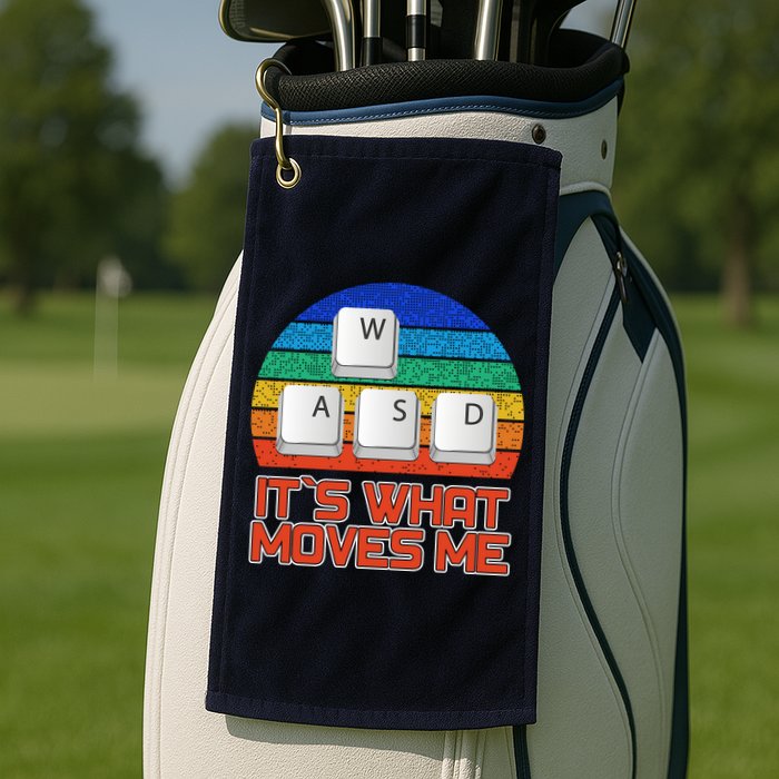 W A S D It's What Moves Me Gamer Golf Towel