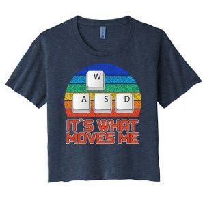 W A S D It's What Moves Me Gamer Women's Crop Top Tee