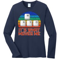 W A S D It's What Moves Me Gamer Ladies Long Sleeve Shirt