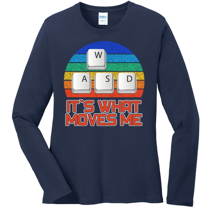 W A S D It's What Moves Me Gamer Ladies Long Sleeve Shirt