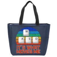 W A S D It's What Moves Me Gamer Zip Tote Bag