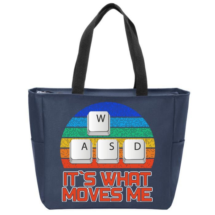 W A S D It's What Moves Me Gamer Zip Tote Bag