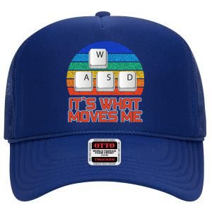 W A S D It's What Moves Me Gamer High Crown Mesh Back Trucker Hat