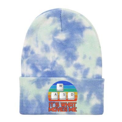 W A S D It's What Moves Me Gamer Tie Dye 12in Knit Beanie