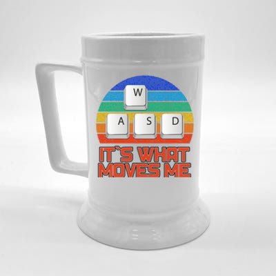 W A S D It's What Moves Me Gamer Beer Stein