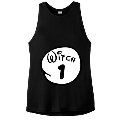 Witch 1 2 3 4 5 Custom Personalize Halloween Ladies PosiCharge Tri-Blend Wicking Tank