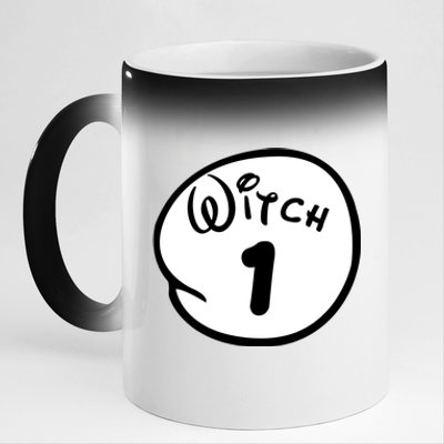 Witch 1 2 3 4 5 Custom Personalize Halloween 11oz Black Color Changing Mug