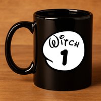 Witch 1 2 3 4 5 Custom Personalize Halloween 11oz C Handle Ceramic Mug