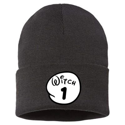 Witch 1 2 3 4 5 Custom Personalize Halloween Sustainable Knit Beanie