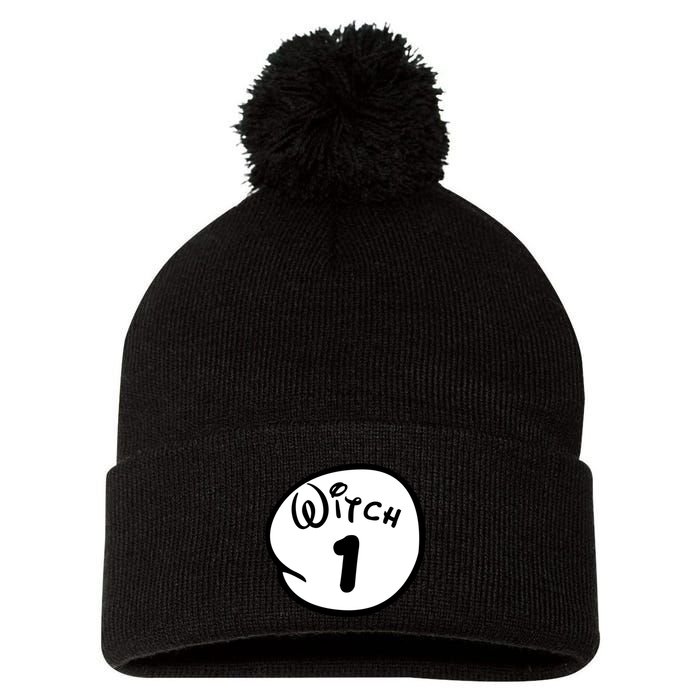 Witch 1 2 3 4 5 Custom Personalize Halloween Pom Pom 12in Knit Beanie