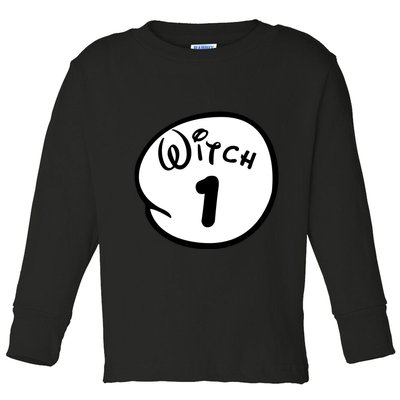 Witch 1 2 3 4 5 Custom Personalize Halloween Toddler Long Sleeve Shirt