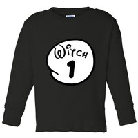 Witch 1 2 3 4 5 Custom Personalize Halloween Toddler Long Sleeve Shirt