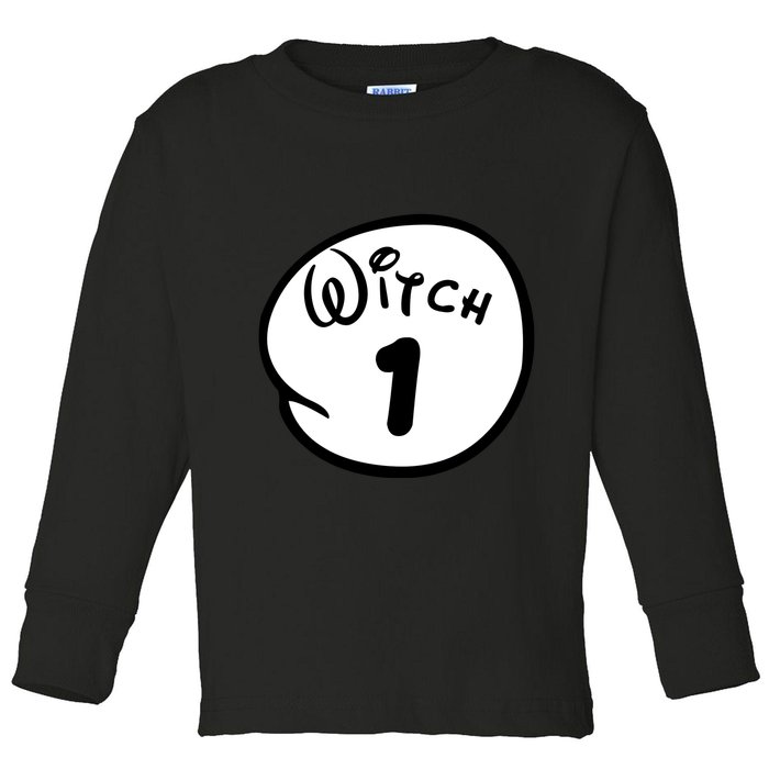 Witch 1 2 3 4 5 Custom Personalize Halloween Toddler Long Sleeve Shirt