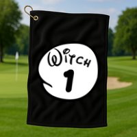 Witch 1 2 3 4 5 Custom Personalize Halloween Golf Towel