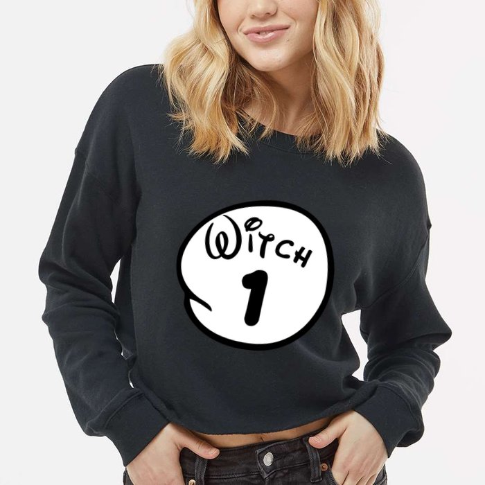 Witch 1 2 3 4 5 Custom Personalize Halloween Cropped Pullover Crew
