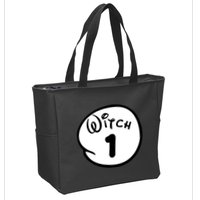 Witch 1 2 3 4 5 Custom Personalize Halloween Zip Tote Bag