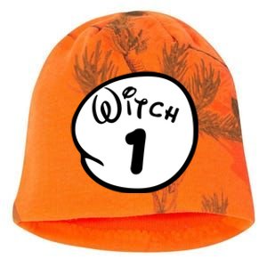 Witch 1 2 3 4 5 Custom Personalize Halloween Kati - Camo Knit Beanie