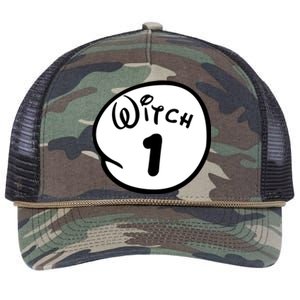 Witch 1 2 3 4 5 Custom Personalize Halloween Retro Rope Trucker Hat Cap