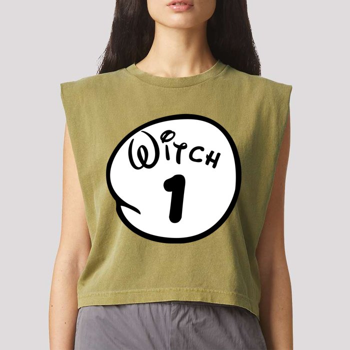 Witch 1 2 3 4 5 Custom Personalize Halloween Garment-Dyed Women's Muscle Tee