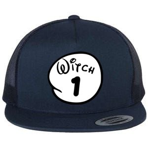 Witch 1 2 3 4 5 Custom Personalize Halloween Flat Bill Trucker Hat