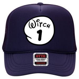 Witch 1 2 3 4 5 Custom Personalize Halloween High Crown Mesh Back Trucker Hat