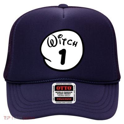 Witch 1 2 3 4 5 Custom Personalize Halloween High Crown Mesh Back Trucker Hat