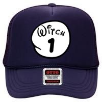 Witch 1 2 3 4 5 Custom Personalize Halloween High Crown Mesh Back Trucker Hat