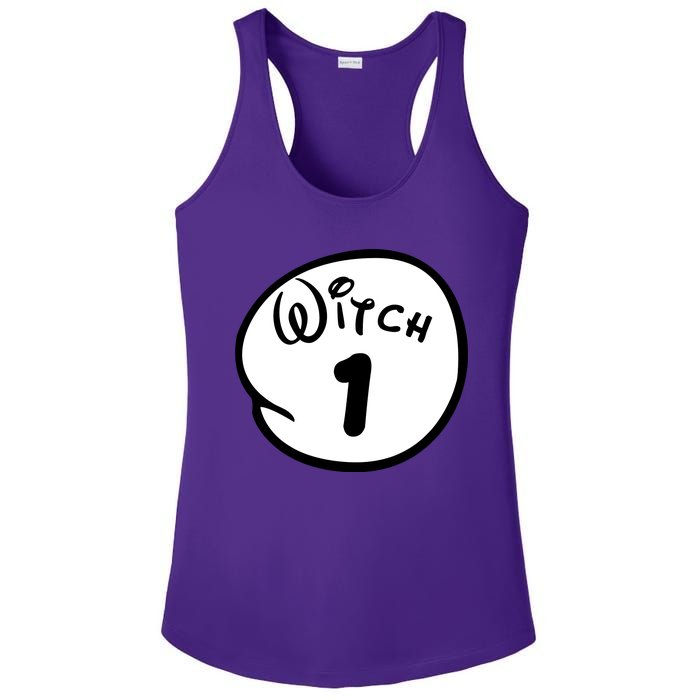 Witch 1 2 3 4 5 Custom Personalize Halloween Ladies PosiCharge Competitor Racerback Tank