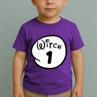 Witch 1 2 3 4 5 Custom Personalize Halloween Toddler T-Shirt