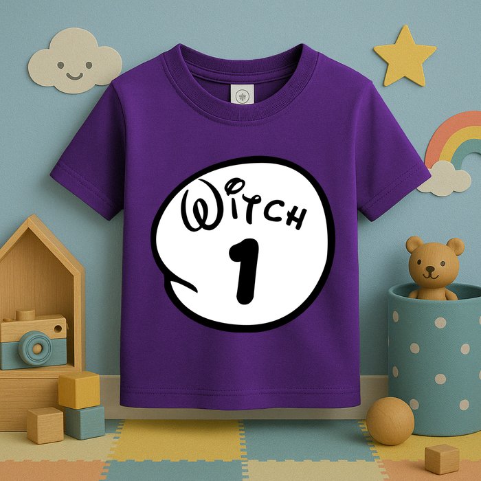 Witch 1 2 3 4 5 Custom Personalize Halloween Toddler T-Shirt