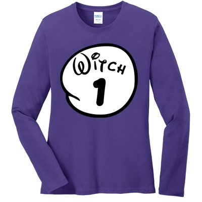 Witch 1 2 3 4 5 Custom Personalize Halloween Ladies Long Sleeve Shirt