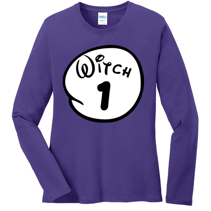 Witch 1 2 3 4 5 Custom Personalize Halloween Ladies Long Sleeve Shirt