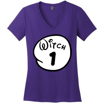 Witch 1 2 3 4 5 Custom Personalize Halloween Women's V-Neck T-Shirt