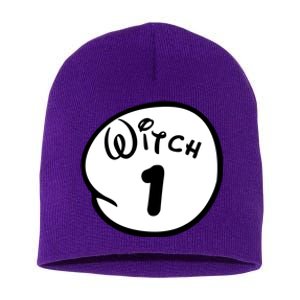 Witch 1 2 3 4 5 Custom Personalize Halloween Short Acrylic Beanie