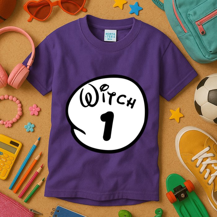 Witch 1 2 3 4 5 Custom Personalize Halloween Kids T-Shirt