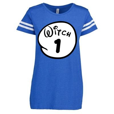 Witch 1 2 3 4 5 Custom Personalize Halloween Enza Ladies Jersey Football T-Shirt