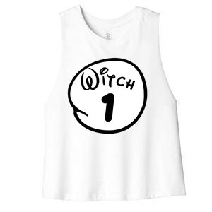 Witch 1 2 3 4 5 Custom Personalize Halloween Women's Racerback Cropped Tank