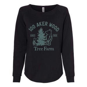 100 AKER TREE FARM Funny Acre Wood Womens California Wash Sweatshirt