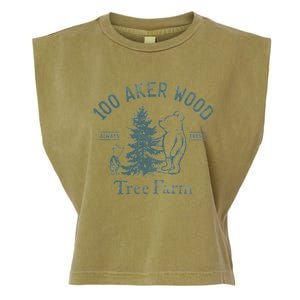 100 AKER TREE FARM Funny Acre Wood Garment-Dyed Women's Muscle Tee