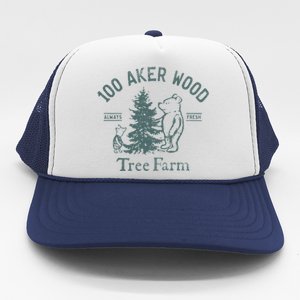 100 AKER TREE FARM Funny Acre Wood Trucker Hat