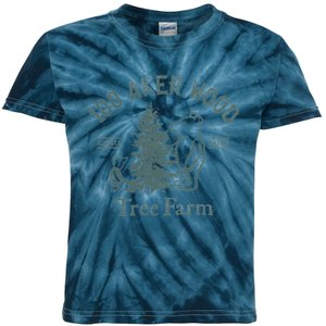 100 AKER TREE FARM Funny Acre Wood Kids Tie-Dye T-Shirt