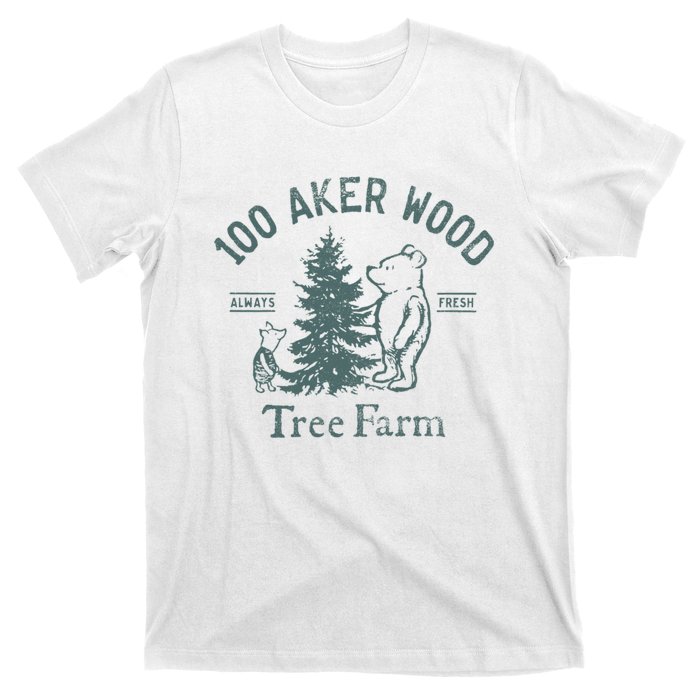 100 AKER TREE FARM Funny Acre Wood T-Shirt