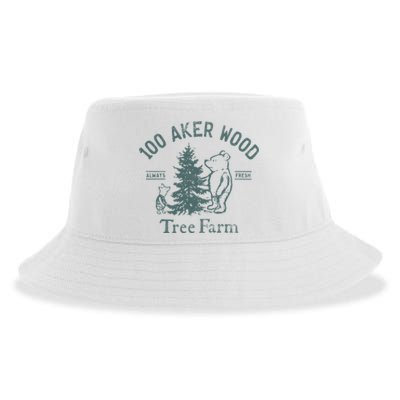 100 AKER TREE FARM Funny Acre Wood Sustainable Bucket Hat