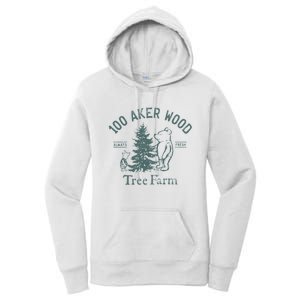 100 AKER TREE FARM Funny Acre Wood Women's Pullover Hoodie