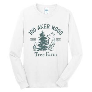 100 AKER TREE FARM Funny Acre Wood Tall Long Sleeve T-Shirt