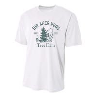 100 AKER TREE FARM Funny Acre Wood Youth Performance Sprint T-Shirt