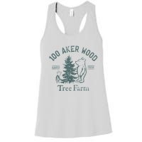 100 AKER TREE FARM Funny Acre Wood Women's Racerback Tank