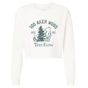 100 AKER TREE FARM Funny Acre Wood Cropped Pullover Crew